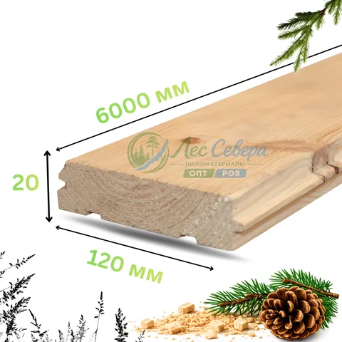 Половая доска 20×120×6000 мм