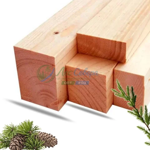 Брус сухой строганный лиственница 90×90×6000 мм